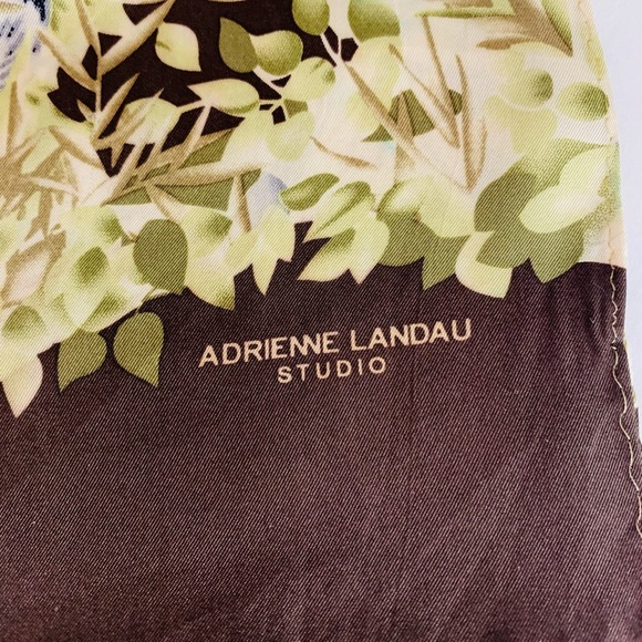 Adrienne Landau Studio Silk Floral Animal Scarf - Picture 4 of 6